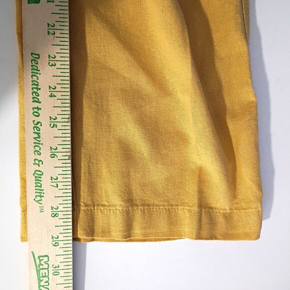 Per Se Pull On Drawstring Linen Blend Pants Yellow Gold Women's L - Picture 10 of 11